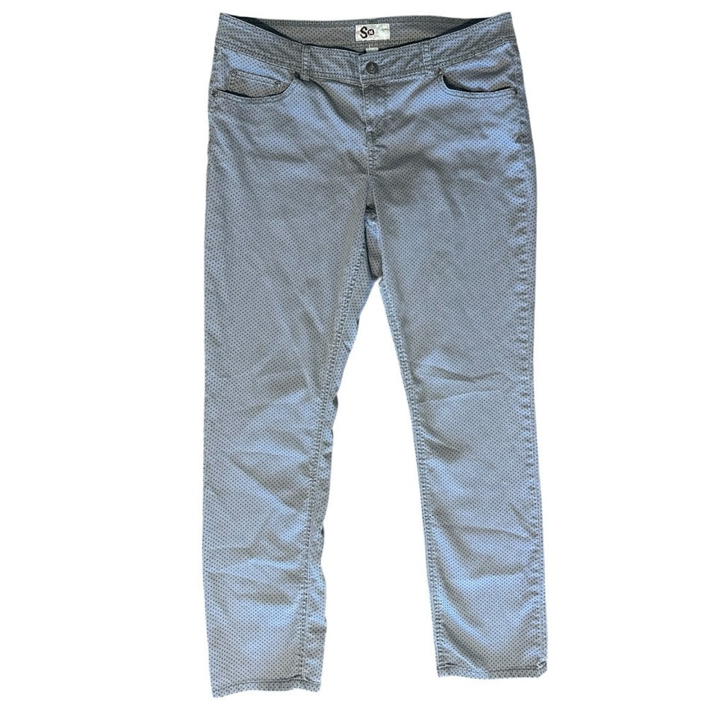 SO gray polka dot skinny jeans xxl